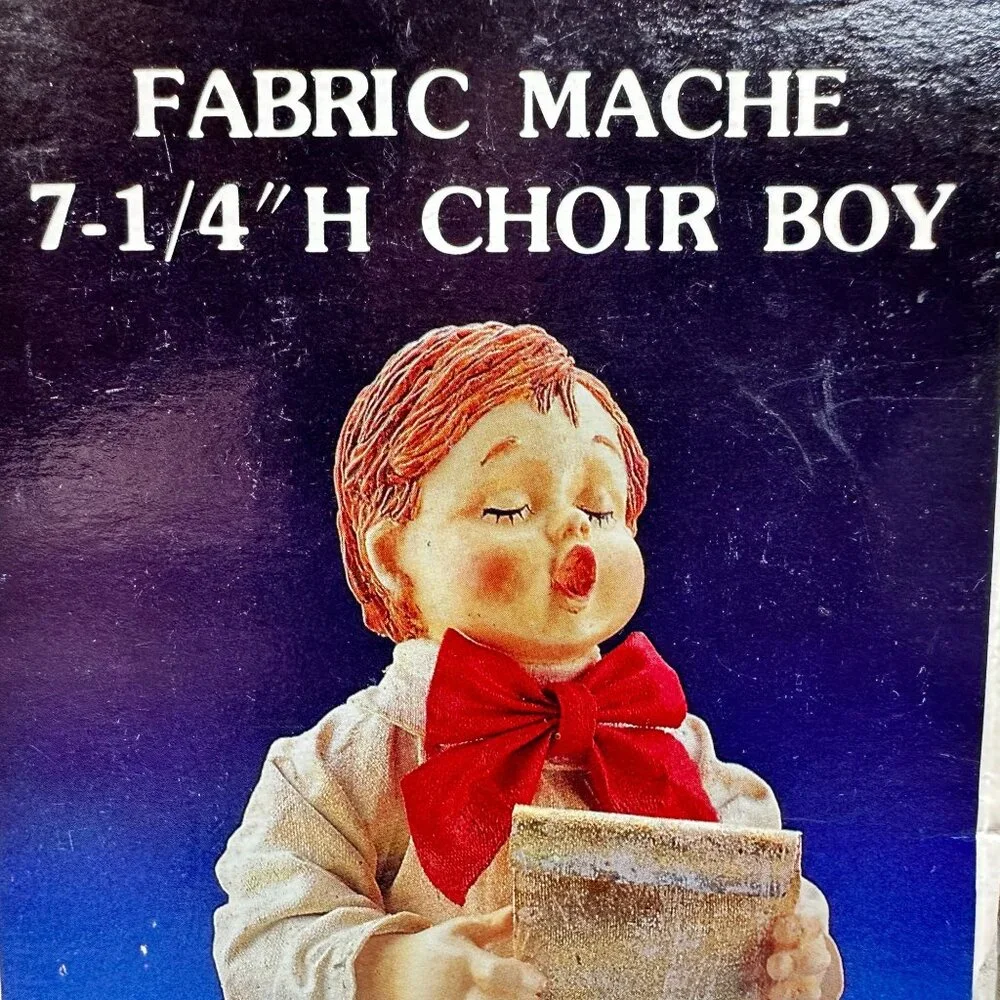 Kurt Adler Santas World Vintage Fabric Mache Choir Boy Christmas Decor in Box 7